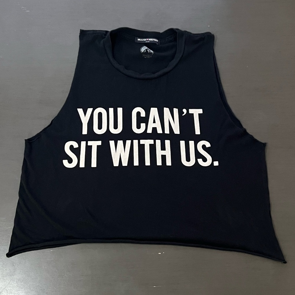 Brandy Melville - You Can’t Sit With Us Crop Top - One Size Fits All (XS)